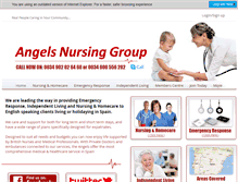 Tablet Screenshot of angelsnursinggroup.com
